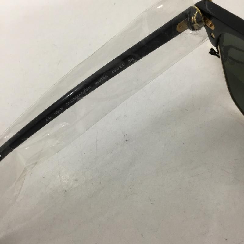 レイバン Ray-Ban めがね・サングラス サングラス RB3016 CLUBMASTER CLASSIC カラーレンズ 箱有 無地 黒 / ブラック / X 金 / ゴールド / メンズ USED 古着 中古 10129432