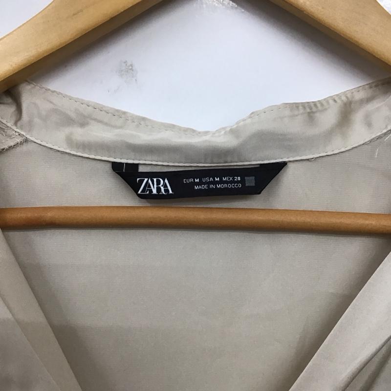 ザラ ZARA シャツ、ブラウス 長袖 M 無地 ベージュ / ベージュ / レディース USED 古着 中古 10124786