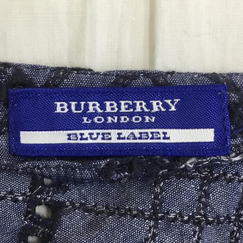 バーバリーブルーレーベル BURBERRY BLUE LABEL スカート ひざ丈スカート チェック 青 / ブルー / レディース USED 古着 中古 10134749