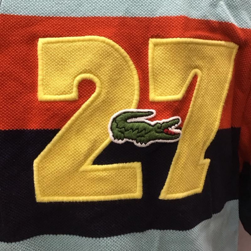ラコステ LACOSTE ポロシャツ 半袖 半袖ポロシャツ 半袖カットソー 半袖シャツ 4 ボーダー柄 マルチカラー / マルチカラー /  メンズ USED 古着 中古 10111039