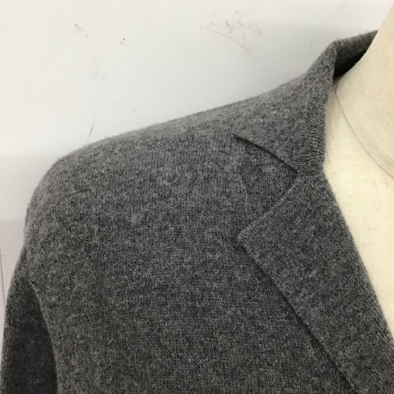 ヒステリックグラマー HYSTERIC GLAMOUR カーディガン 長袖 長袖カーディガン 長袖カットソー カラージャケット 前開カーディガン L 無地 灰 / グレー / メンズ USED 古着 中古 10124316