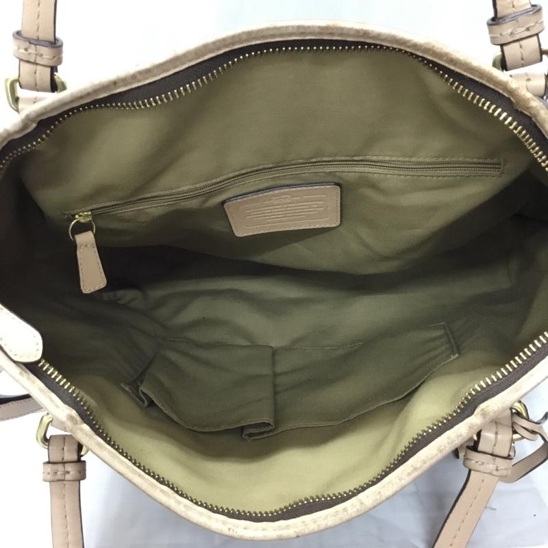コーチ COACH トートバッグ トートバッグ F26186 ペイトン シグネチャー 2way ショルダー 総柄 ダークブラウン / ダークブラウン / レディース USED 古着 中古 10115585