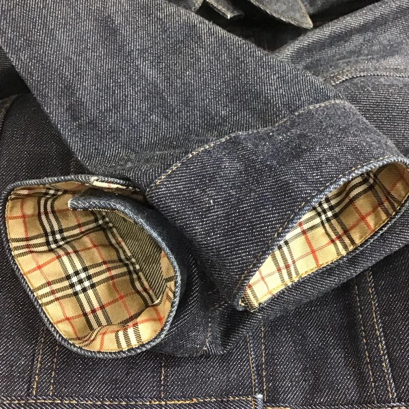 バーバリーブルーレーベル BURBERRY BLUE LABEL ジャケット、上着 ジャケット、ブレザー デニムジャケット カラージャケット 長袖ジャケット Gジャン 36 無地 インディゴ / インディゴ / レディース USED 古着 中古 10108470
