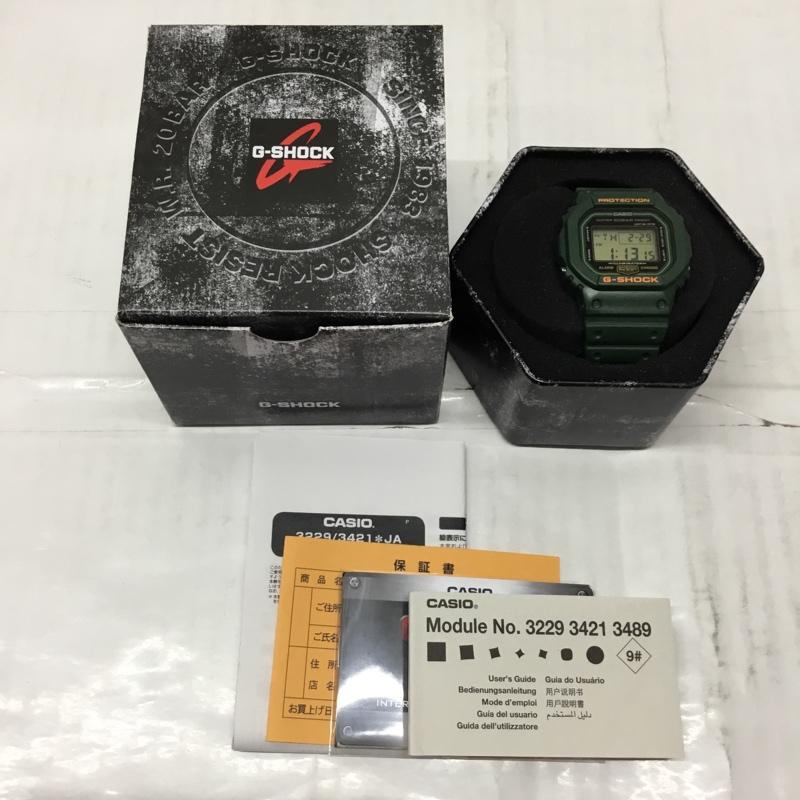 ジーショック G-SHOCK 腕時計 デジタル DW-5600RB 箱有 ロゴ、文字 カーキ / カーキ / メンズ USED 古着 中古 10106512
