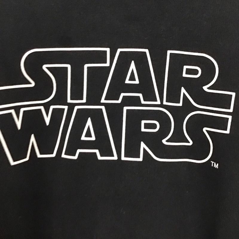 ザラメン ZARA MAN トレーナー 長袖 長袖トレーナー スウェット クルーネック プルオーバー starwars XL ロゴ、文字 黒 / ブラック / メンズ USED 古着 中古 10133507