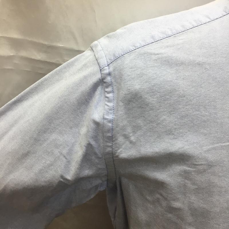 グローバルワーク GLOBAL WORK シャツ、ブラウス 長袖 長袖シャツ カラーシャツ ポケットシャツ 長袖カットソー M ボーダー柄 水色 / ライトブルー /  メンズ USED 古着 中古 10108818