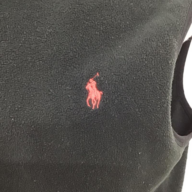 ポロラルフローレン POLO RALPH LAUREN ベスト ベスト フリース L 無地 黒 / ブラック / メンズ USED 古着 中古 10123478