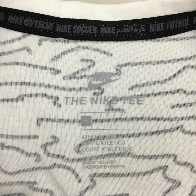 ナイキ NIKE Tシャツ 半袖 半袖カットソー プリントTシャツ クルーネックカットソー スポーツウェア M プリント 白 / ホワイト / X 黒 / ブラック / メンズ USED 古着 中古 10109462