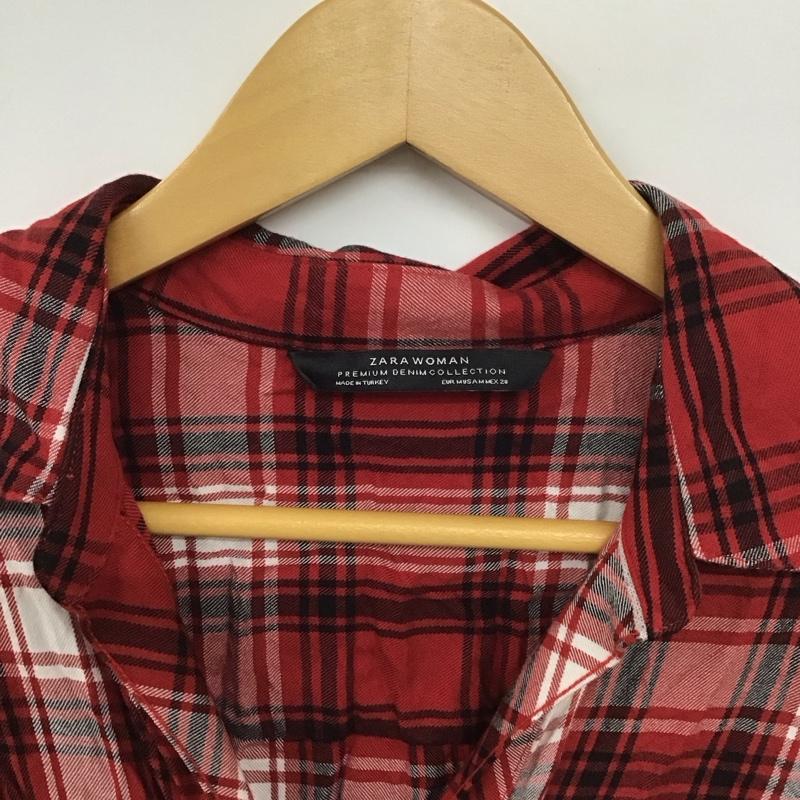 ザラウーマン ZARA WOMAN ワンピース ロングスカート 長袖シャツワンピース 前開きシャツ カラーシャツ M チェック マルチカラー / マルチカラー / レディース USED 古着 中古 10128905