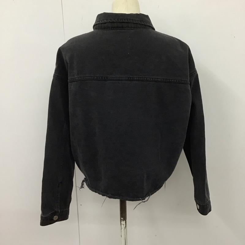 ザラ ZARA ジャケット、上着 ジャケット、ブレザー デニムジャケット M 無地 黒 / ブラック / レディース USED 古着 中古 10126565