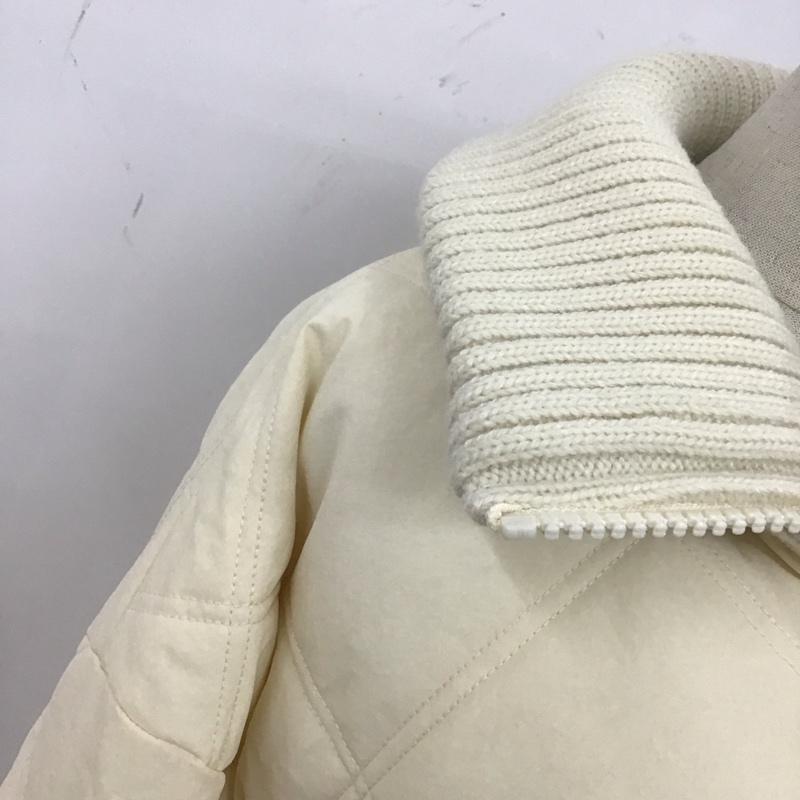 スライ SLY カットソー 長袖 030fay30-4140 QUILTINGNYLONSTANDトップス 長袖カットソー キルティングカットソー FREE 無地 オフホワイト / オフホワイト / レディース USED 古着 中古 10110226