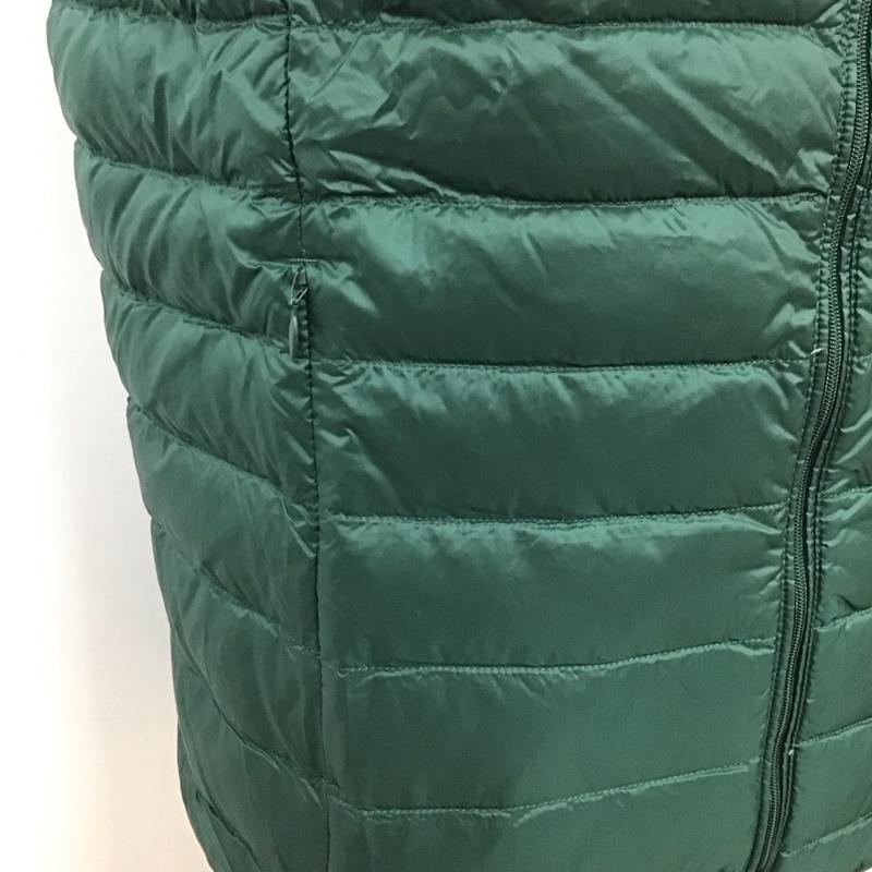 ユニクロ UNIQLO ベスト ベスト 311-409324 ダウンベスト ジップアップベスト ノースリーブ M 無地 緑 / グリーン / メンズ USED 古着 中古 10123823