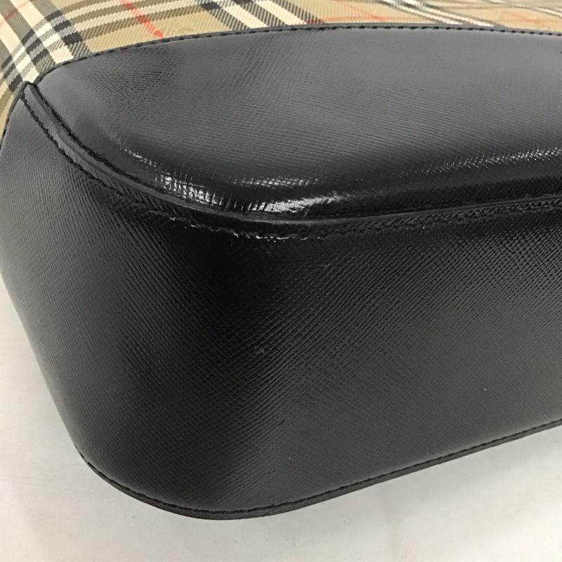バーバリーズ BURBERRYS トートバッグ トートバッグ チェック 黒 / ブラック / X ベージュ / ベージュ / レディース USED 古着 中古 10132487