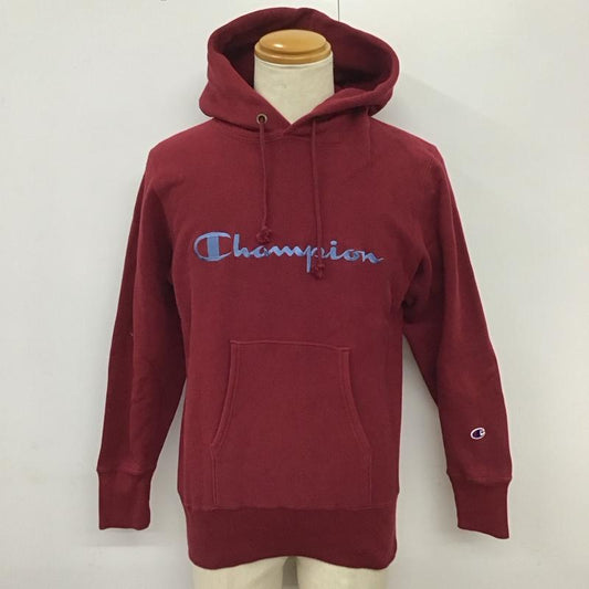 チャンピオン Champion パーカー 長袖 C3-L107 リバースウィーブスウェットパーカー 長袖パーカー スウェット L ロゴ、文字 えんじ / ワインレッド /  メンズ USED 古着 中古 10124086