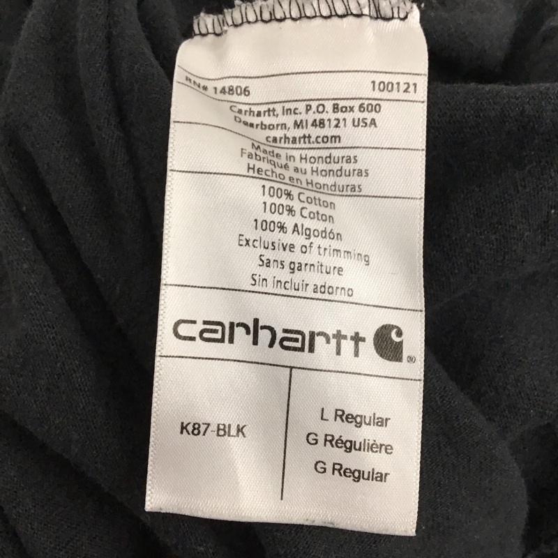 カーハート Carhartt Tシャツ 半袖 半袖カットソー プリントTシャツ クルーネックカットソー L ロゴ、文字 黒 / ブラック / メンズ USED 古着 中古 10137076