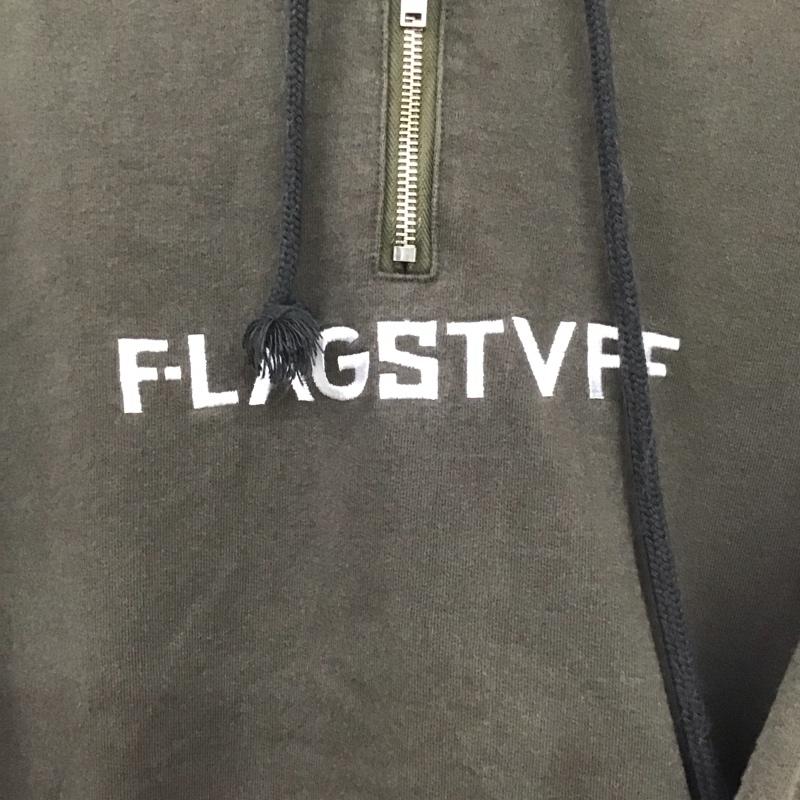 フラグスタフ FLAGSTUFF パーカー 長袖 長袖スウェットパーカー プルオーバー ジップアップパーカー L ロゴ、文字 茶 / ブラウン / メンズ USED 古着 中古 10138431