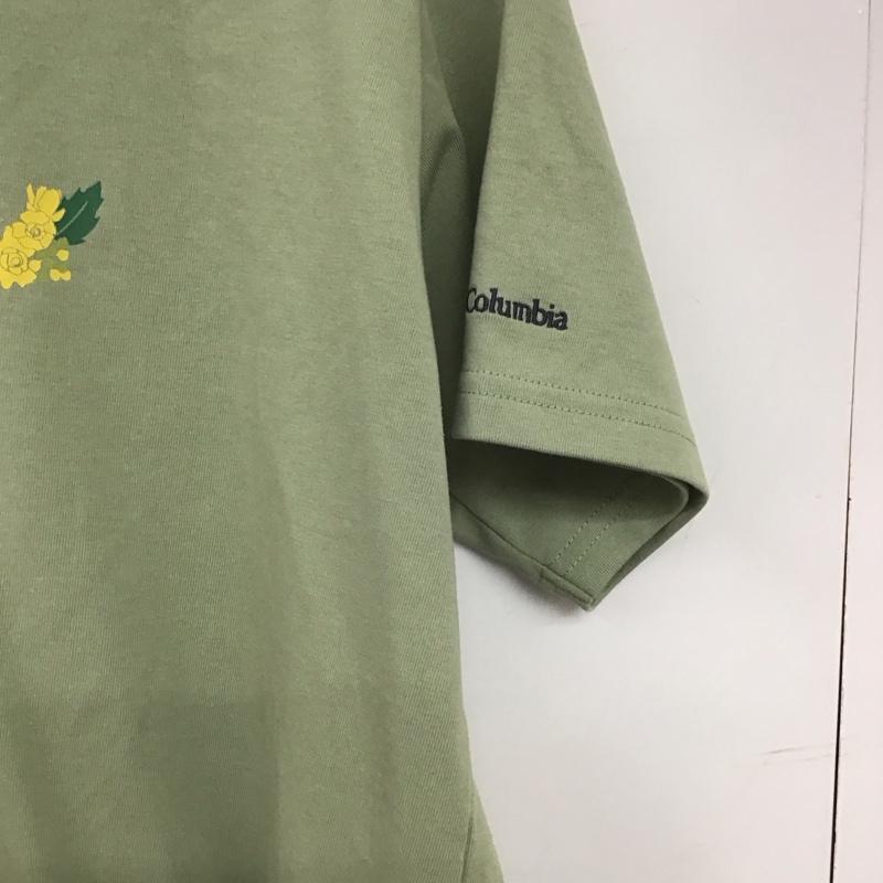コロンビア Columbia Tシャツ 半袖 124 pl0224 チャールズドライブショートスリーブTシャツ 半袖カットソー L プリント カーキ / カーキ / レディース USED 古着 中古 10139717