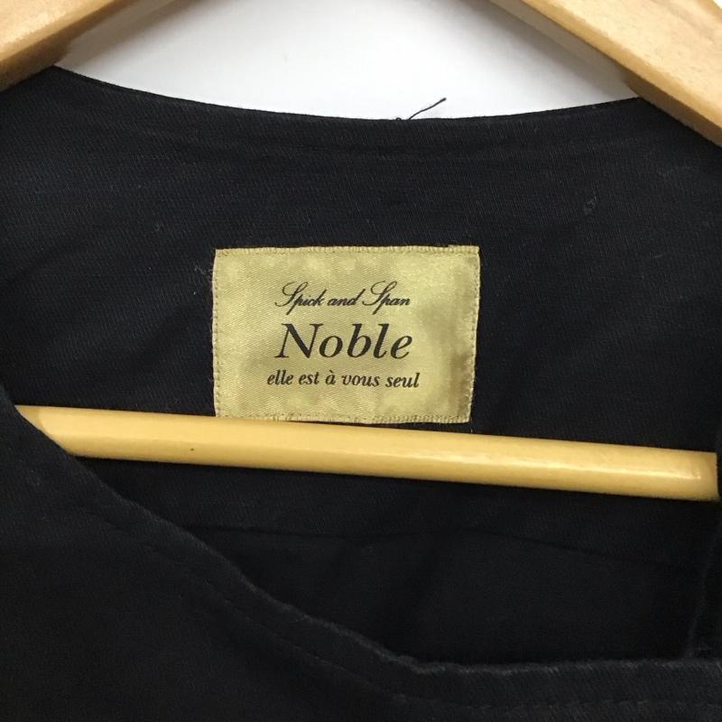 スピック&スパンノーブル Spick & Span Noble ジャケット、上着 ジャケット、ブレザー 10-011-240-7020-1-0 コットンリネン ノーカラー 38 無地 黒 / ブラック / レディース USED 古着 中古 10131284