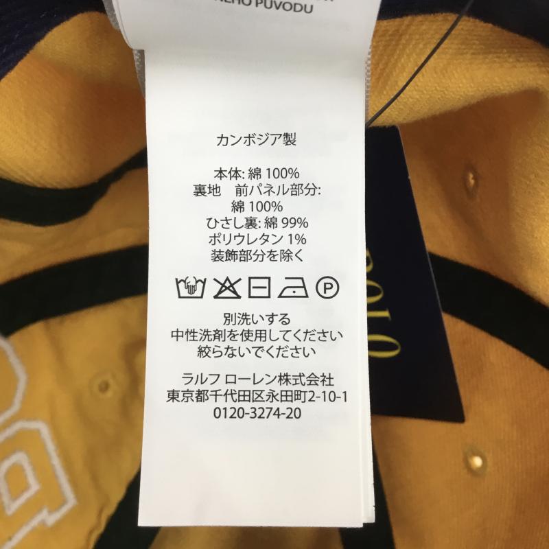 ポロラルフローレン POLO RALPH LAUREN 帽子 キャップ 6パネル ロゴ キャップ タグ付 ロゴ、文字 黄 / イエロー / メンズ USED 古着 中古 10106050