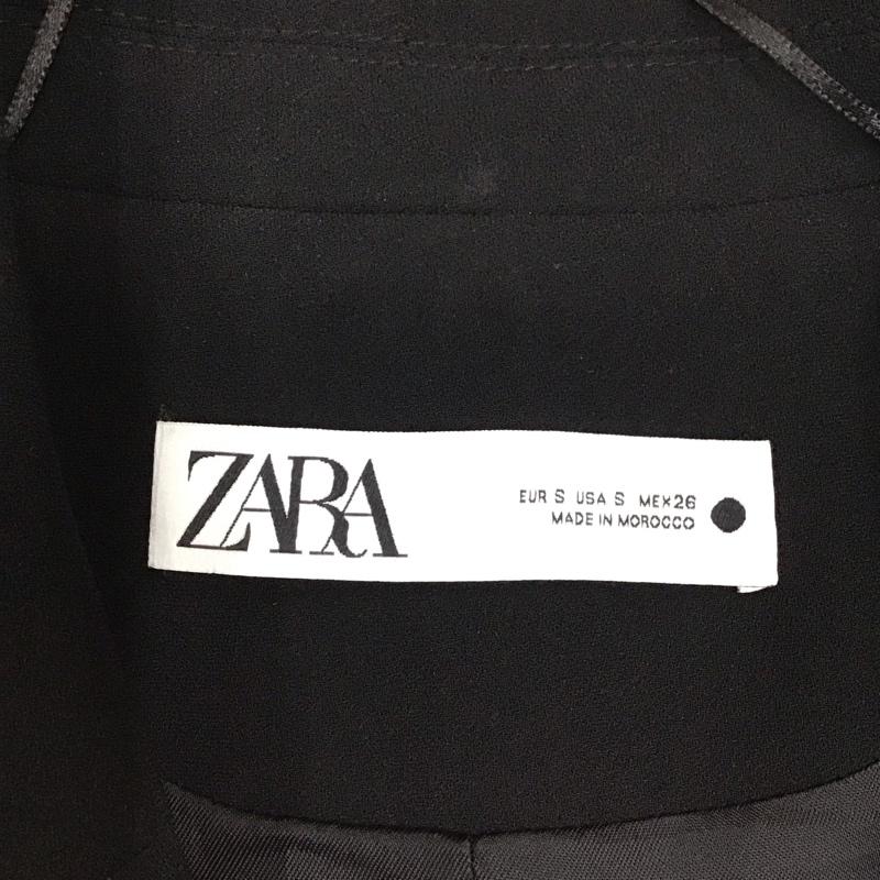 ザラ ZARA ベスト ベスト ロングベスト サイドスリット 前開き S 無地 黒 / ブラック / レディース USED 古着 中古 10117981