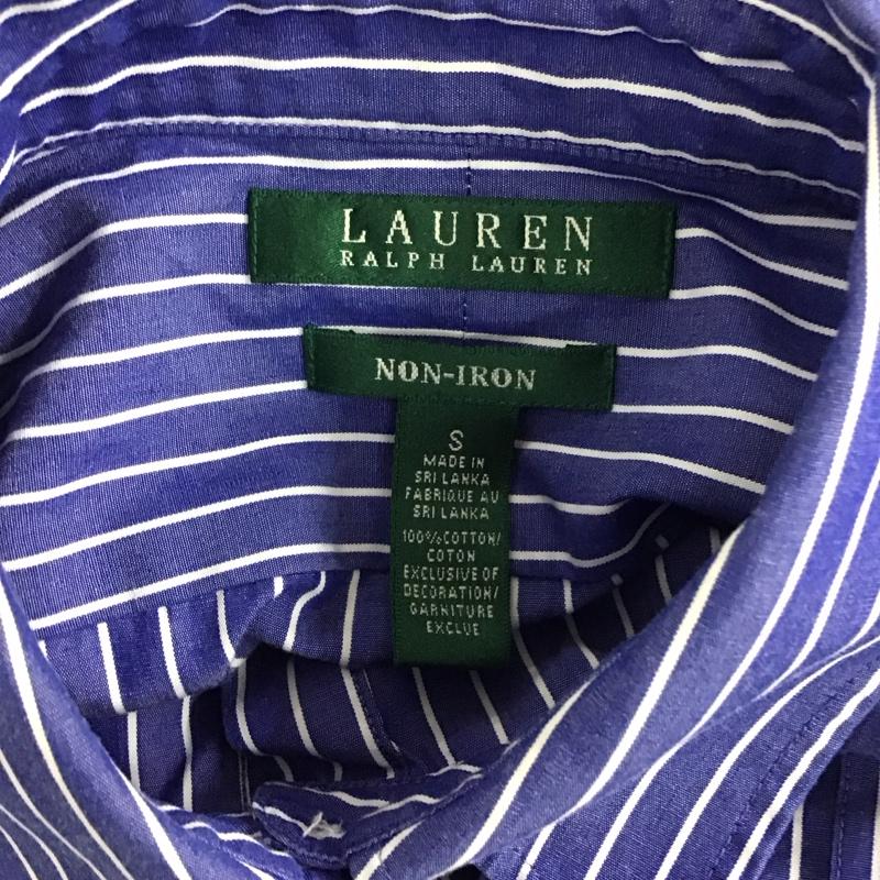 ラルフローレン RALPHLAUREN シャツ、ブラウス 長袖 長袖シャツ ストライプシャツ カジュアルシャツ ストライプシャツ S ストライプ 白 / ホワイト / X 青 / ブルー / レディース USED 古着 中古 10110228