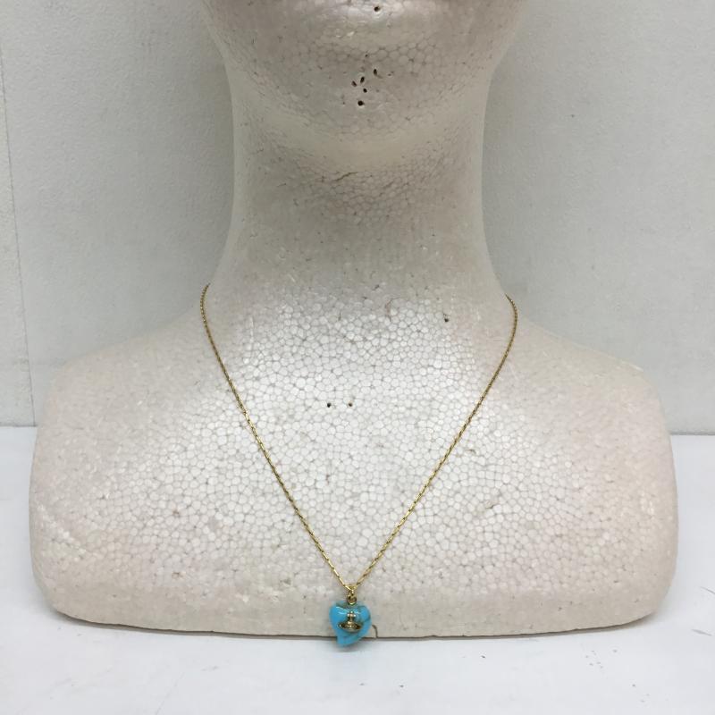 ヴィヴィアンウエストウッド Vivienne Westwood アクセサリー ネックレス、ペンダント ターコイズ ロゴ、文字 レディース USED 古着 中古 10107085