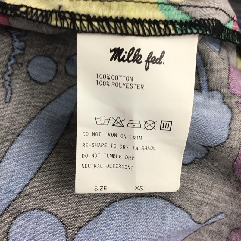 ミルクフェド MILKFED. ワンピース ひざ丈スカート 0382902 半袖 XS 総柄 マルチカラー / マルチカラー /  レディース USED 古着 中古 10133560