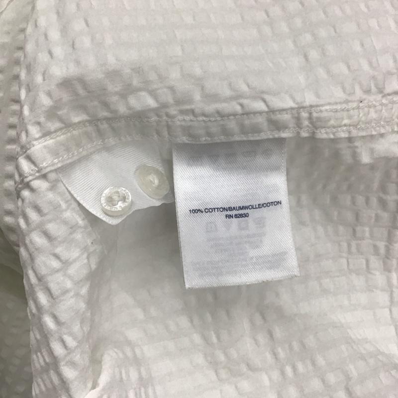 ランズエンド LANDS END シャツ、ブラウス 半袖 L 無地 白 / ホワイト / メンズ USED 古着 中古 10128308