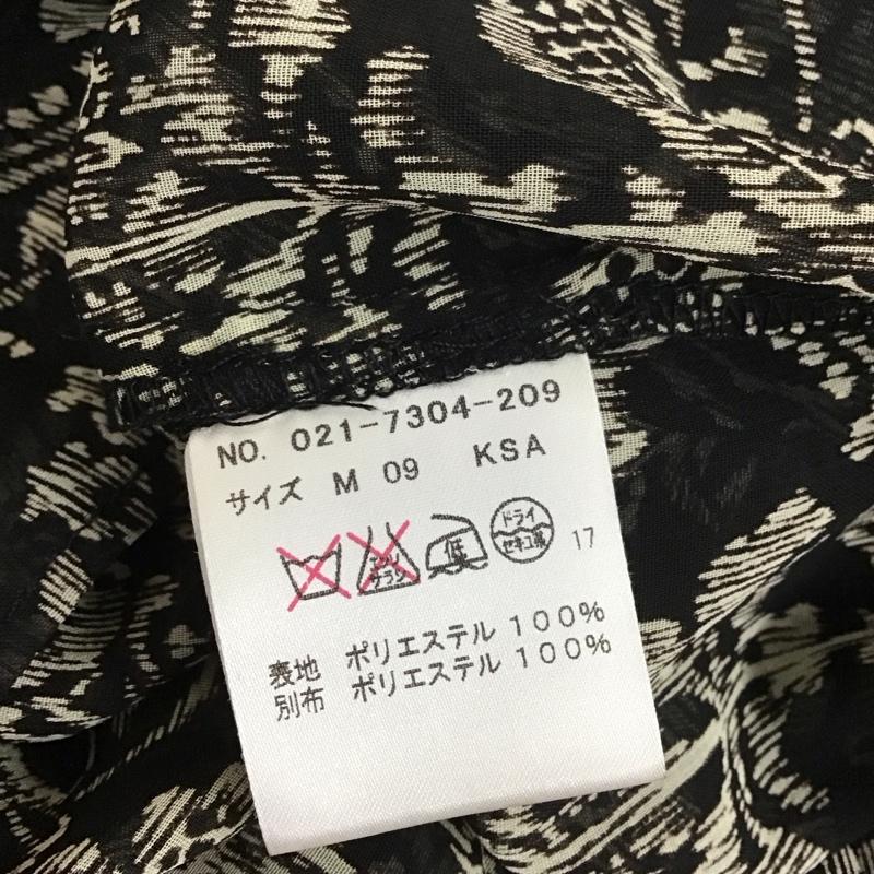 ラボラトリーワーク laboratory work シャツ、ブラウス 長袖 021-7304-209 シアー M 総柄 黒 / ブラック / レディース USED 古着 中古 10114242