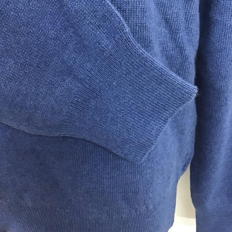ブルックスブラザーズ BROOKS BROTHERS ニット、セーター 長袖 長袖ニットカットソー ニット セーター Vネックニット M 無地 青 / ブルー / メンズ USED 古着 中古 10112565