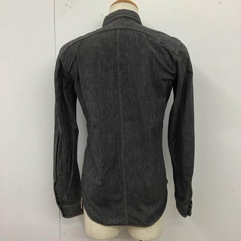 マーカウェア markaware シャツ、ブラウス 長袖 A11C-43SH01C 隠しボタンダウン デニムシャツ 1 無地 黒 / ブラック / メンズ USED 古着 中古 10121310