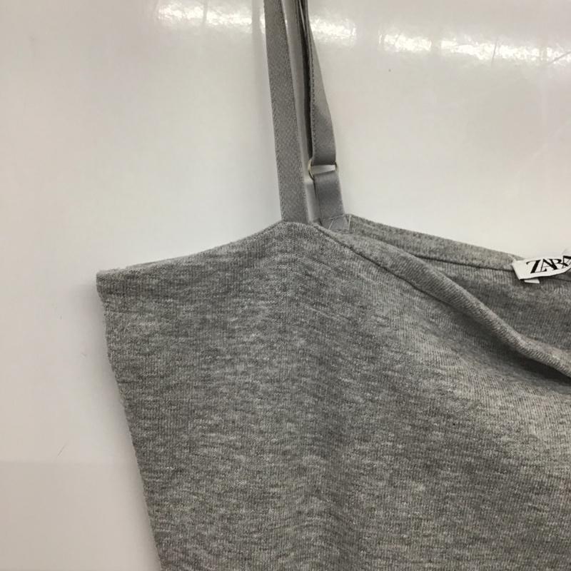 ザラ ZARA キャミソール キャミソール キャミソール ノースリーブカットソー M 無地 灰 / グレー / レディース USED 古着 中古 10135015