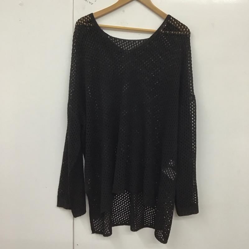 セレクトモカ select MOCA ニット、セーター 長袖 M 無地 黒 / ブラック / レディース USED 古着 中古 10129820