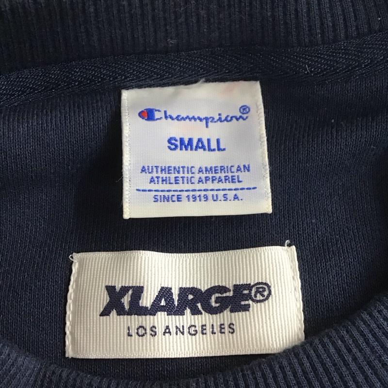 エクストララージ XLARGE トレーナー 長袖 Champion S 無地 紺 / ネイビー / メンズ USED 古着 中古 10107909