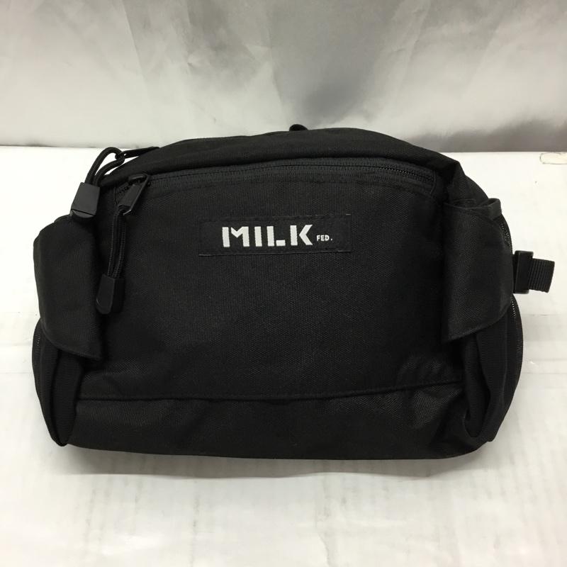 ミルクフェド MILKFED. ウエストバッグ ウエストバッグ 03181046 ボディバッグ ロゴ、文字 黒 / ブラック / レディース USED 古着 中古 10110588