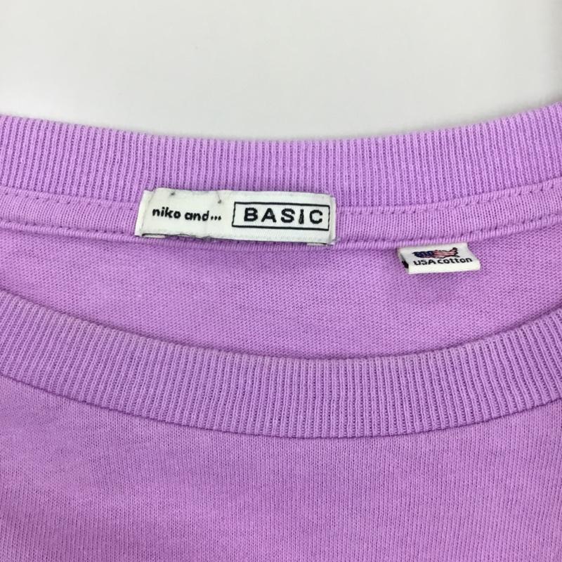 ニコアンド niko and... Tシャツ 半袖 S211TC10AD ワイド 胸ポケット L 無地 紫 / パープル / レディース USED 古着 中古 10115552