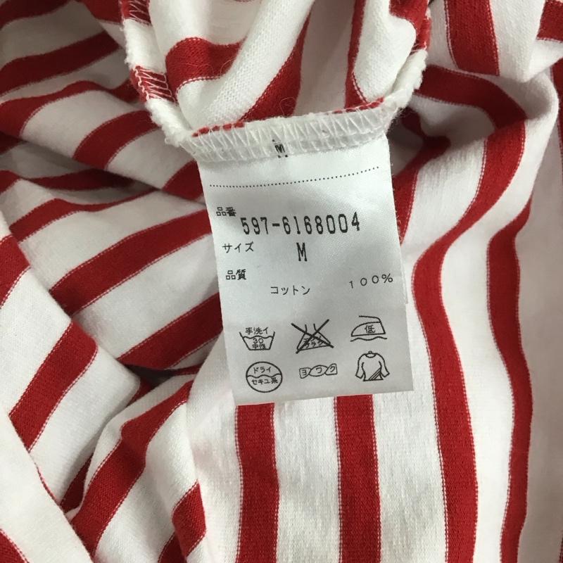 フォードミルズ FORDMILLS カットソー 七分袖 M ボーダー柄 白 / ホワイト / X 赤 / レッド / レディース USED 古着 中古 10131562