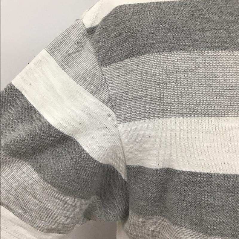 ザノースフェイス THE NORTH FACE Tシャツ 半袖 NT11898 半袖ボーダーTシャツ プリントTシャツ 半袖カットソー M ボーダー柄 白 / ホワイト / X 灰 / グレー / メンズ USED 古着 中古 10110391
