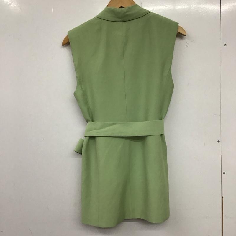 ザラ ZARA ベスト ベスト 7760 816 508 ジレ ロング丈 S 無地 薄緑 / ライトグリーン / レディース USED 古着 中古 10139235