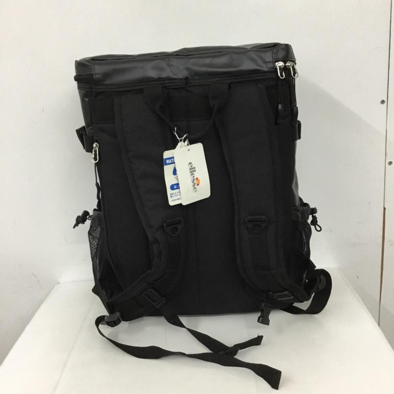 エレッセ ellesse リュックサック、デイパック リュックサック、デイバッグ EB7008 撥水バックパック BOX型 タグ付き FREE ロゴ、文字 黒 / ブラック / メンズ USED 古着 中古 10128387