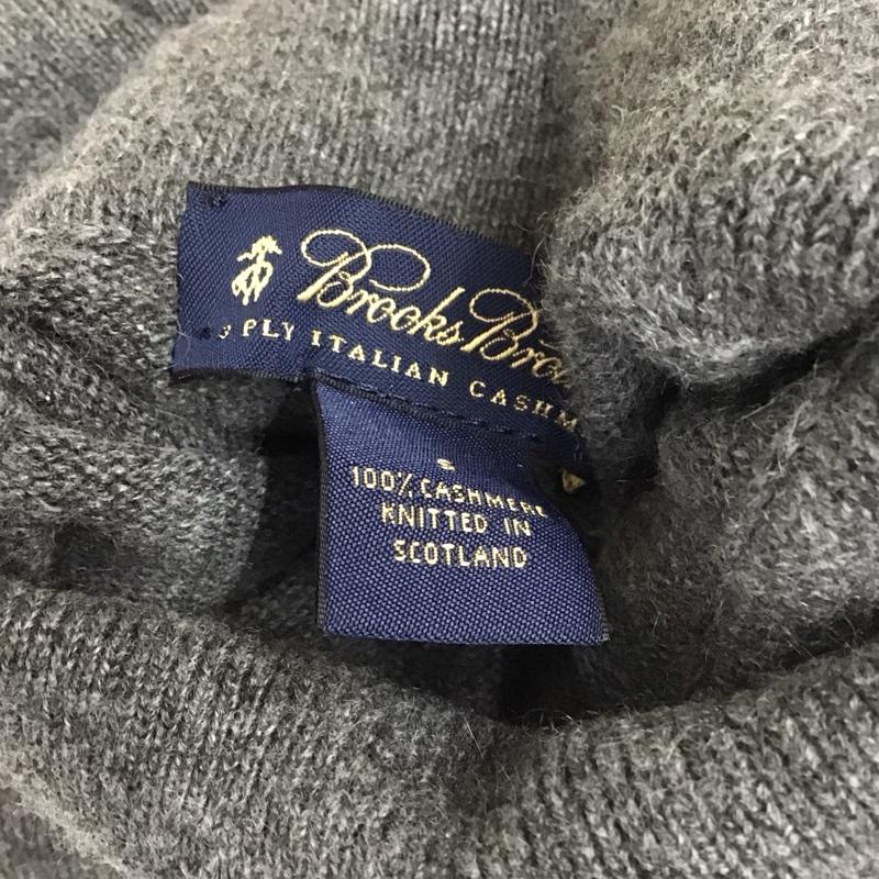 ブルックスブラザーズ BROOKS BROTHERS ニット、セーター 長袖 長袖ニットカットソー ニット セーター タートルネックニット S 無地 灰 / グレー / メンズ USED 古着 中古 10113611