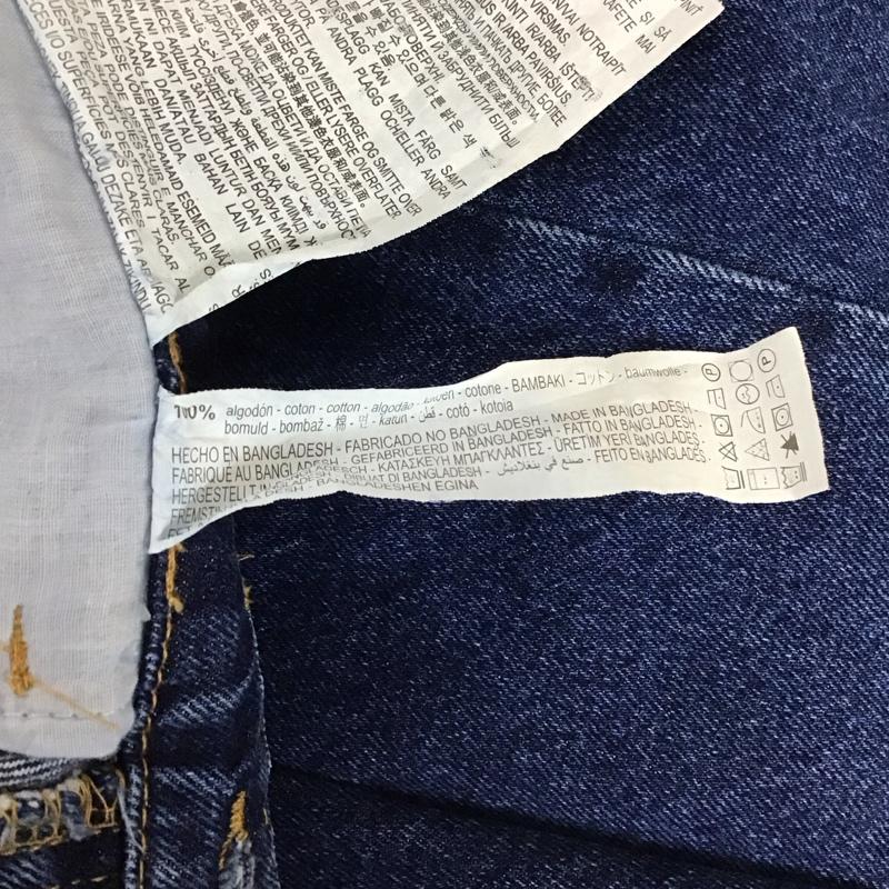 ザラ ZARA パンツ デニム、ジーンズ デニムパンツ ストレートパンツ ワイドパンツ カジュアルパンツ 38 無地 インディゴ / インディゴ / レディース USED 古着 中古 10117863