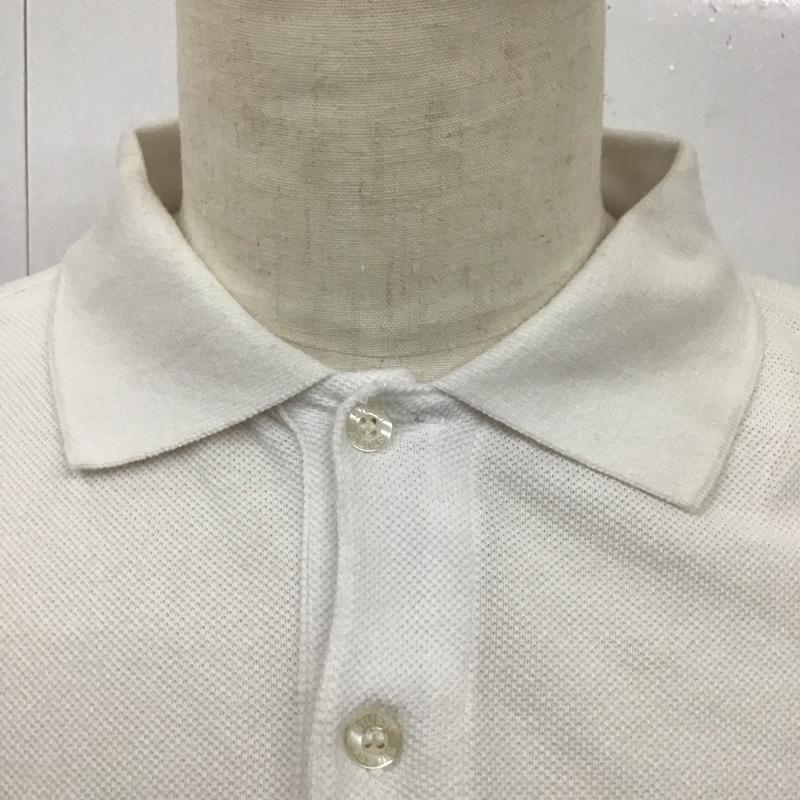 ステューシー STUSSY ポロシャツ 七分袖 長袖シャツ カラーシャツ ポケットシャツ 長袖カットソー M プリント 白 / ホワイト /  メンズ USED 古着 中古 10113112