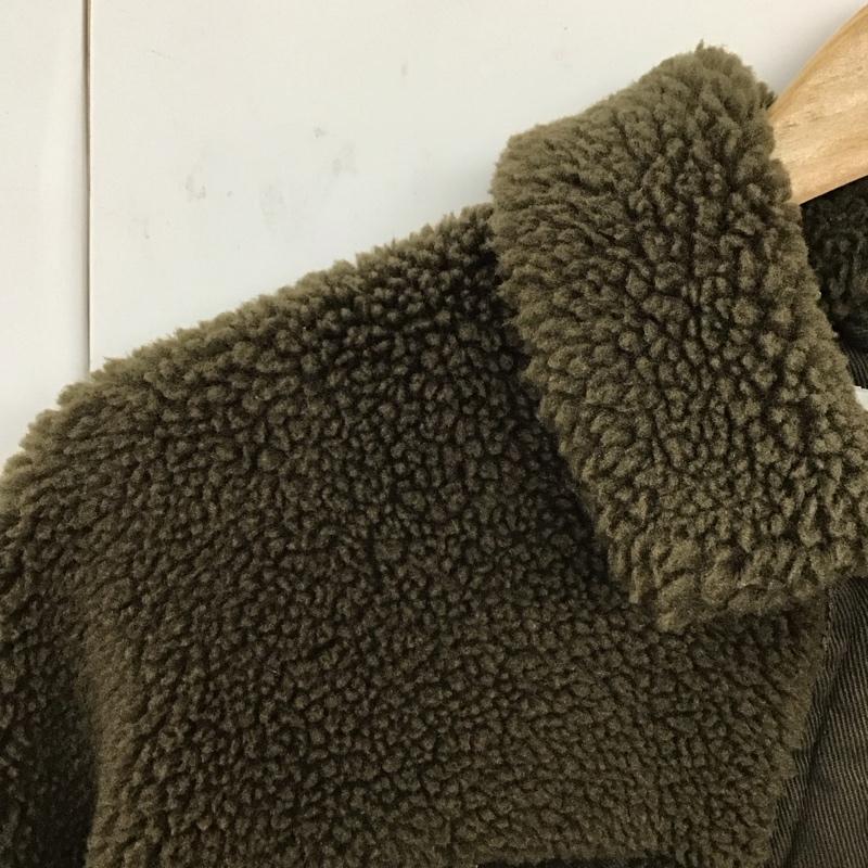 ザラ ZARA ジャケット、上着 ジャンパー、ブルゾン ボアジャケット S 無地 カーキ / カーキ / レディース USED 古着 中古 10131626