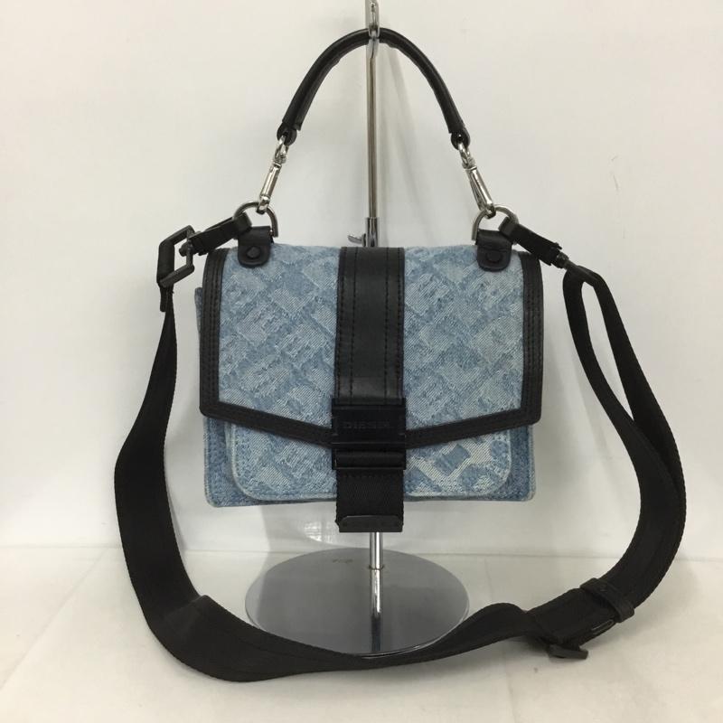 ディーゼル DIESEL ハンドバッグ ハンドバッグ ショルダー 2WAY デニム ロゴ、文字 青 / ブルー / レディース USED 古着 中古 10131585