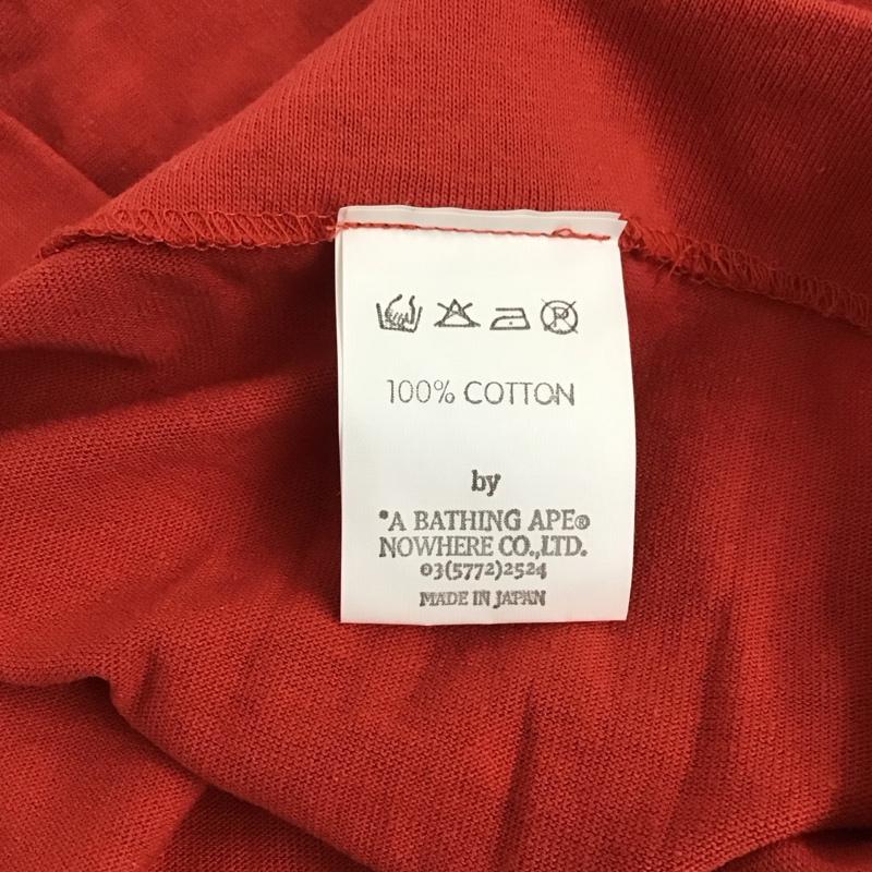 アベイシングエイプ A BATHING APE Tシャツ 半袖 半袖カットソー プリントTシャツ クルーネックカットソー M プリント 赤 / レッド / メンズ USED 古着 中古 10133349