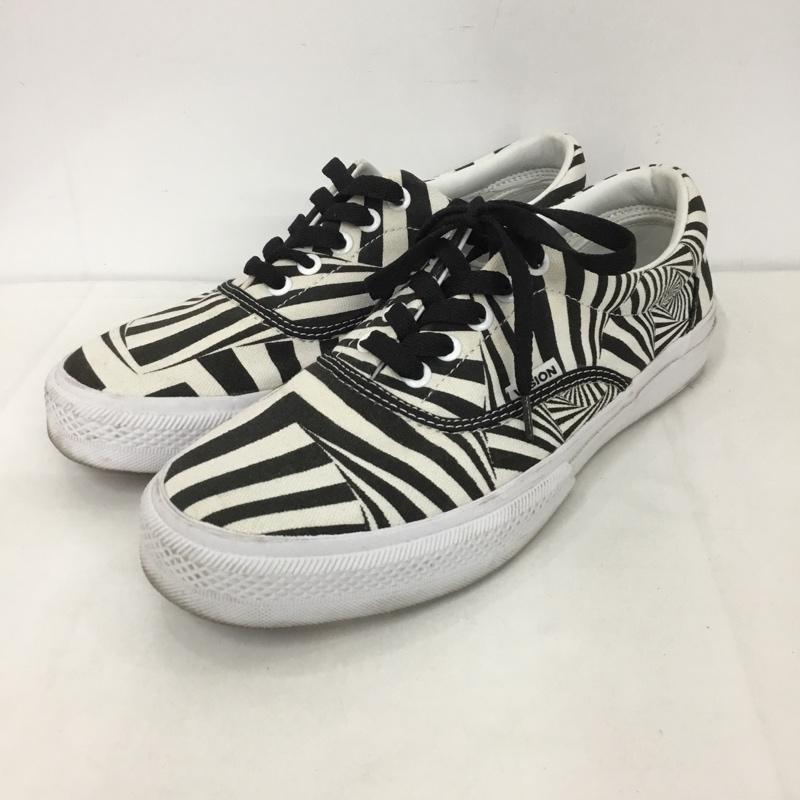 ヴィジョン ストリート ウェア VISION STREET WEAR スニーカー スニーカー VSW-9152 ローテクスニーカー 26cm 26.0cm 総柄 白 / ホワイト / X 黒 / ブラック / メンズ USED 古着 中古 10124275