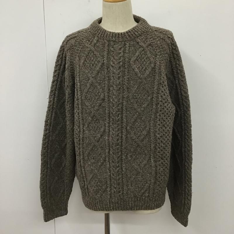 古着 USED ニット、セーター 長袖 アラン編 House of Ireland 無地 ベージュ / ベージュ / メンズ USED 古着 中古 10105758