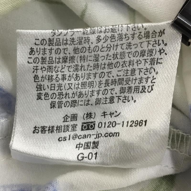 エヘカソポ ehka sopo カットソー 長袖 M 総柄 X 花柄 白 / ホワイト / レディース USED 古着 中古 10133778