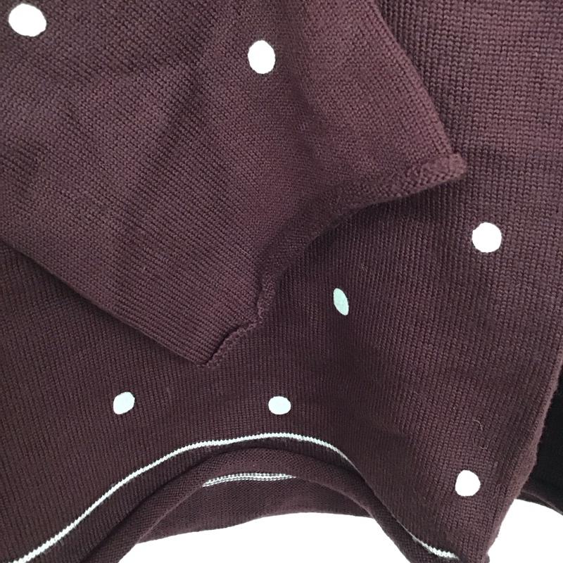 ローブドシャンブル コムデギャルソン robe de chambre COMME des GARCONS カットソー 長袖 長袖カットソー クルーネックカットソー ロングスリーブカットソー ドット えんじ / ワインレッド / レディース USED 古着 中古 10117906